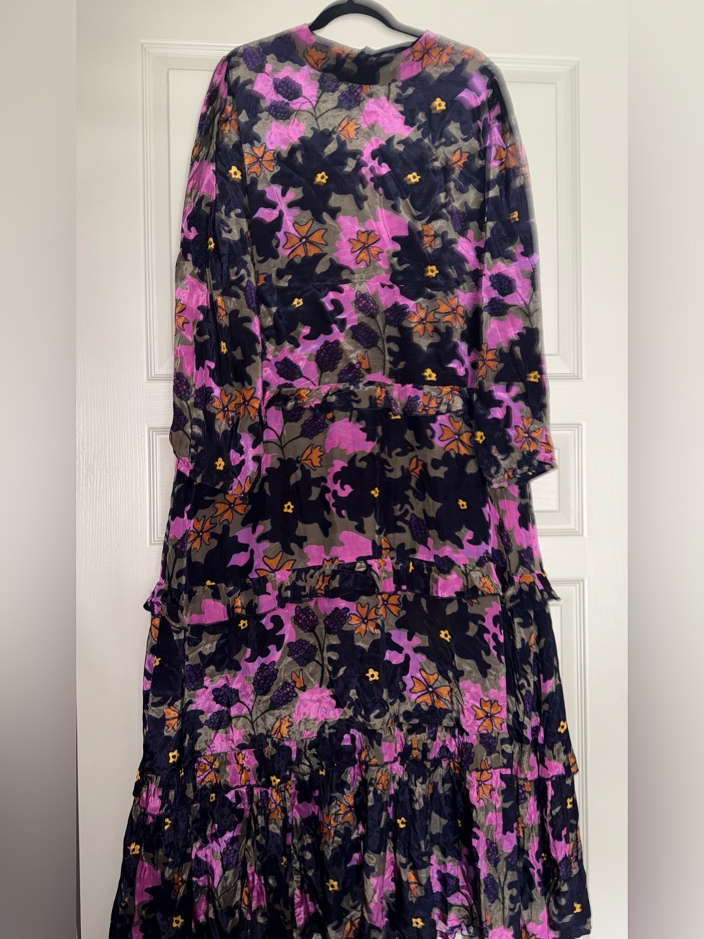 Oliphant Floral Maxi Dress - Navy and Pink - Picture 4 of 9